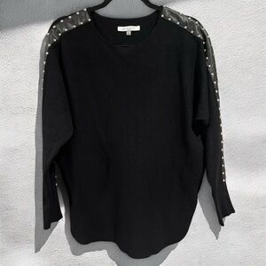 Sioni Milano Black Sweater with Elegant Details